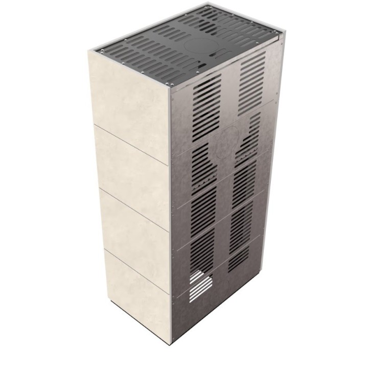 Cheminée modulaire FLOKI 8 Kw face avant CREME