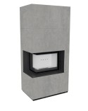 Cheminée modulaire FLOKI 8 Kw coin gauche GRIS
