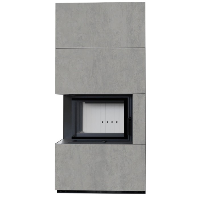 Cheminée modulaire FLOKI 8 Kw coin gauche GRIS