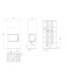 Cheminée modulaire FLOKI 8 Kw coin gauche GRIS