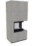 Cheminée modulaire FLOKI 8 Kw coin droit GRIS