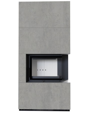Cheminée modulaire FLOKI 8 Kw coin droit GRIS