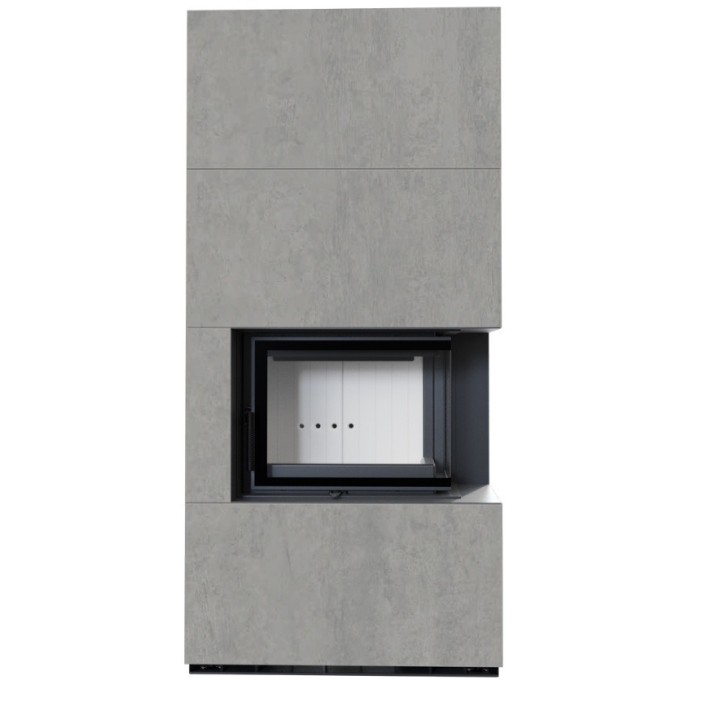 Cheminée modulaire FLOKI 8 Kw coin droit GRIS