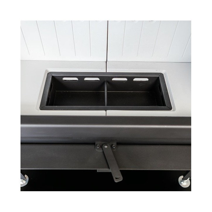 Cheminée modulaire FLOKI 8 Kw coin droit GRIS