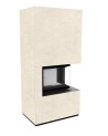 Cheminée modulaire FLOKI 8 Kw coin droit CREME