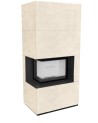 Cheminée modulaire FLOKI 8 Kw coin gauche CREME