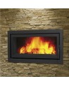 Insert cheminée à bois LONDRES-T avec turbine 21 kW + 4 bouches recuperateur