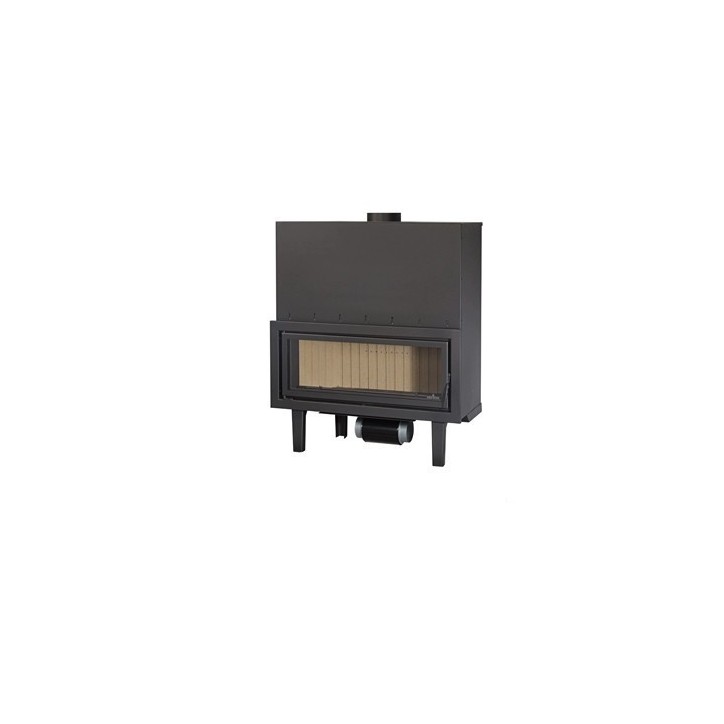 Insert cheminée à bois LONDRES-T avec turbine 21 kW + 4 bouches recuperateur Insert cheminée à bois LONDRES-T avec turbine 21 kW + 4 bouches recuperateur