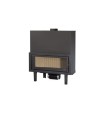 Insert cheminée à bois LONDRES-T avec turbine 21 kW + 4 bouches recuperateur
