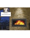 Insert cheminée à bois LONDRES-T avec turbine 21 kW + 4 bouches recuperateur
