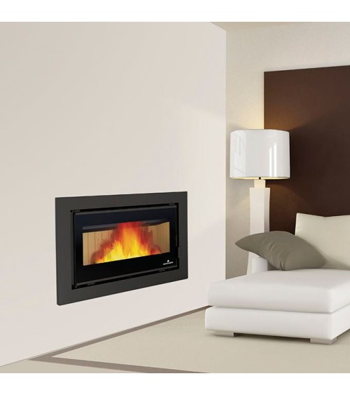 Insert cheminée à bois avec turbine Placetas 14 kW + 2 bouches recuperateur