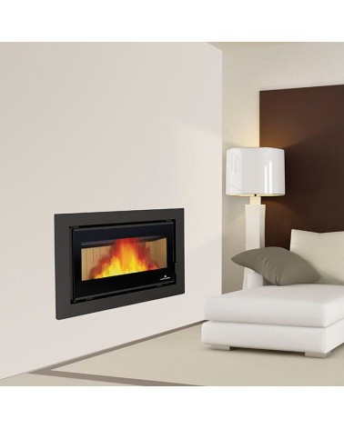 Insert cheminée à bois avec turbine Placetas 14 kW + 2 bouches recuperateur