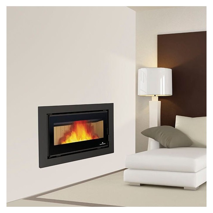 Insert cheminée à bois avec turbine Placetas 14 kW + 2 bouches recuperateur Insert cheminée à bois avec turbine Placetas 14 kW + 2 bouches recuperateur