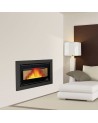 Insert cheminée à bois avec turbine Placetas 14 kW + 2 bouches recuperateur
