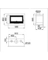 Insert cheminée à bois avec turbine Placetas 14 kW + 2 bouches recuperateur
