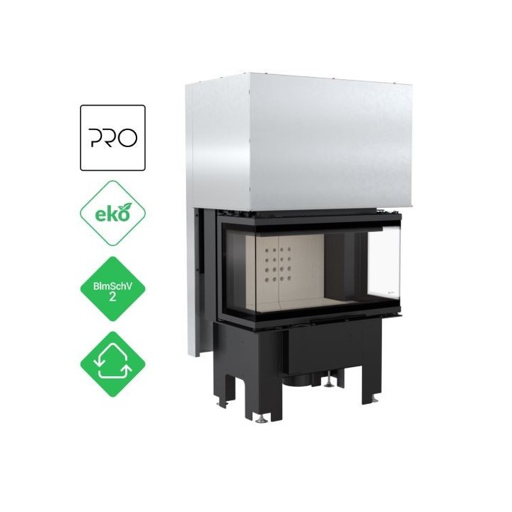 Insert cheminée à bois 3 côtés vitrées, Porte guillotine, 7 kW NOLWENN Insert cheminée à bois 3 côtés vitrées, Porte guillotine, 7 kW NOLWENN