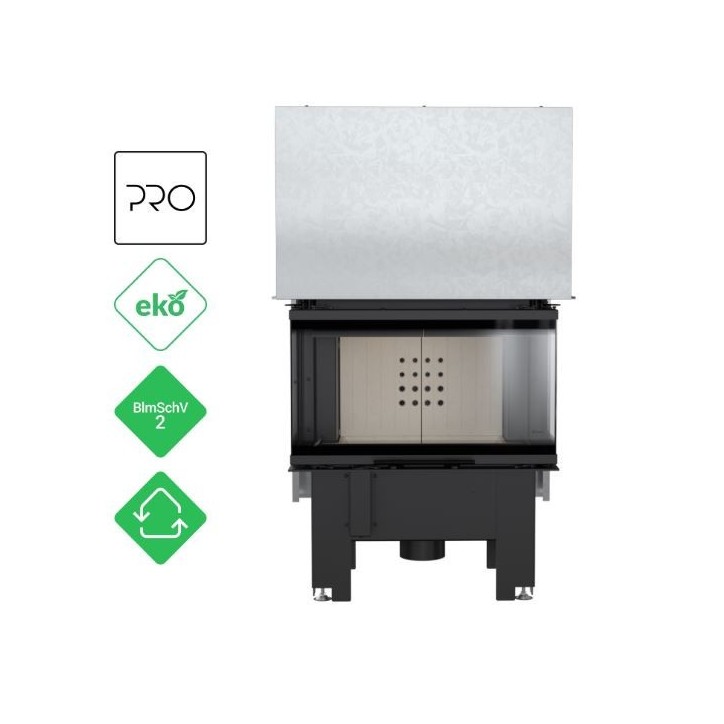 Insert cheminée à bois 3 côtés vitrées, Porte guillotine, 7 kW NOLWENN Insert cheminée à bois 3 côtés vitrées, Porte guillotine, 7 kW NOLWENN