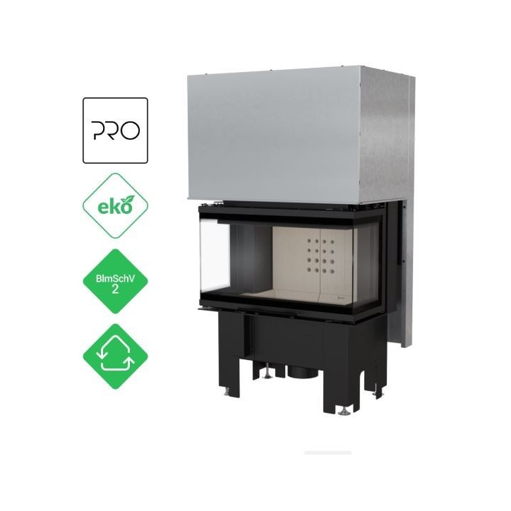 Insert cheminée à bois 3 côtés vitrées, Porte guillotine, 7 kW NOLWENN Insert cheminée à bois 3 côtés vitrées, Porte guillotine, 7 kW NOLWENN