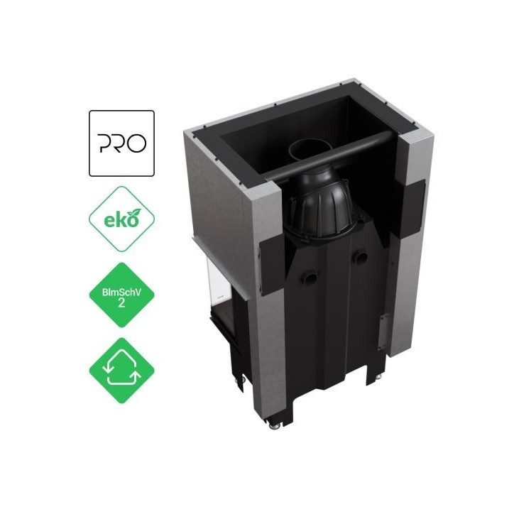 Insert cheminée à bois 3 côtés vitrées, Porte guillotine, 7 kW NOLWENN Insert cheminée à bois 3 côtés vitrées, Porte guillotine, 7 kW NOLWENN