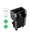 Insert cheminée à bois 3 côtés vitrées, Porte guillotine, 7 kW NOLWENN