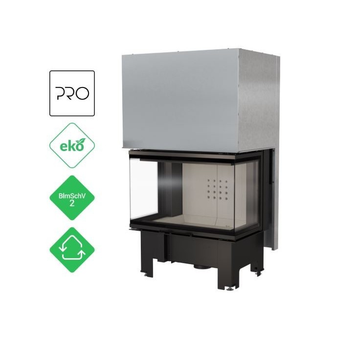 Insert cheminée à bois 3 côtés vitrées, Porte guillotine, 10 kW NOLWENN Insert cheminée à bois 3 côtés vitrées, Porte guillotine, 10 kW NOLWENN