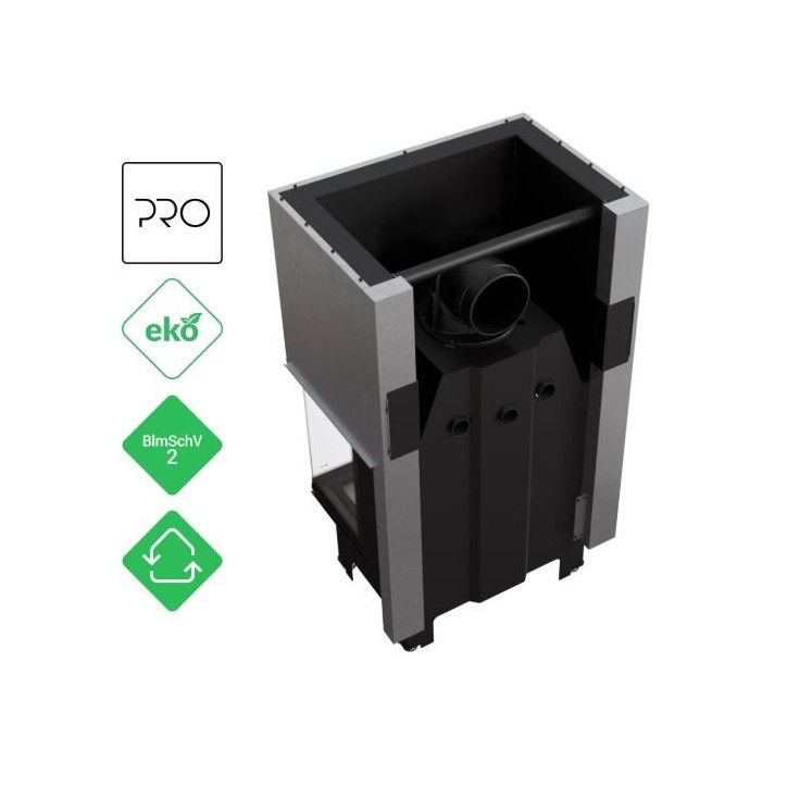 Insert cheminée à bois 3 côtés vitrées, Porte guillotine, 10 kW NOLWENN Insert cheminée à bois 3 côtés vitrées, Porte guillotine, 10 kW NOLWENN