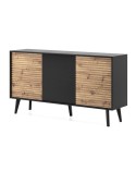Buffet WILLOW II 154 cm chêne et noir