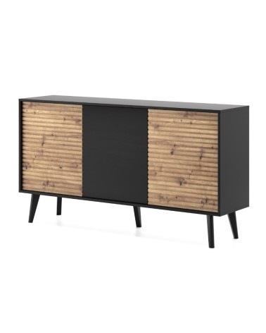Buffet WILLOW II 154 cm chêne et noir