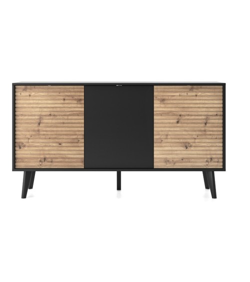 Buffet WILLOW II 154 cm chêne et noir