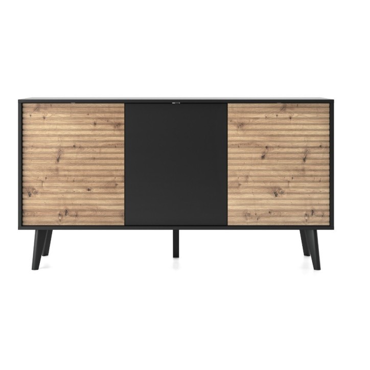 Buffet WILLOW II 154 cm chêne et noir