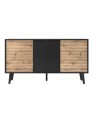 Buffet WILLOW II 154 cm chêne et noir