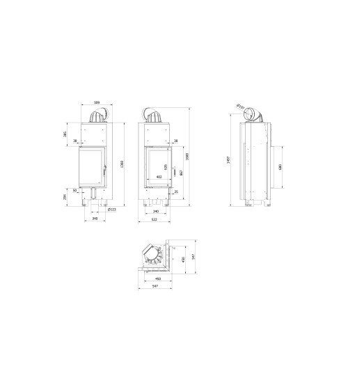 Insert cheminée MBN 680 GAUCHE BS