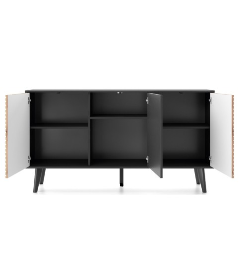 Buffet WILLOW II 154 cm chêne et noir