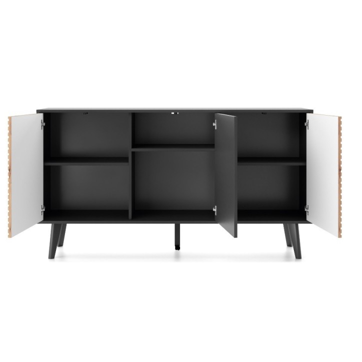 Buffet WILLOW II 154 cm chêne et noir