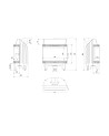 Insert cheminée BLANKA 14.5KW BS 3 côtés vitrés