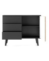 Petit buffet WILLOW 104 cm chêne et noir