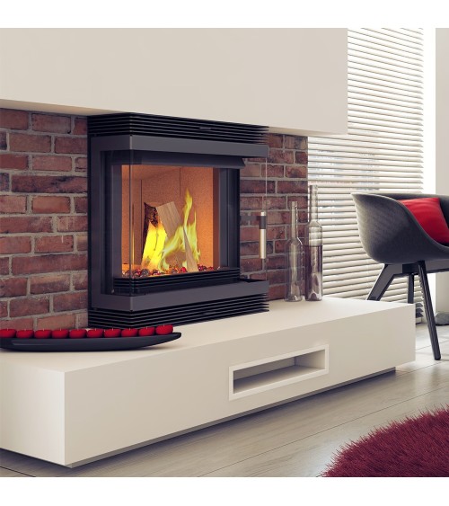 Insert cheminée BLANKA 8 BS 3 côtés vitrés