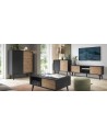 Petit buffet WILLOW 104 cm chêne et noir