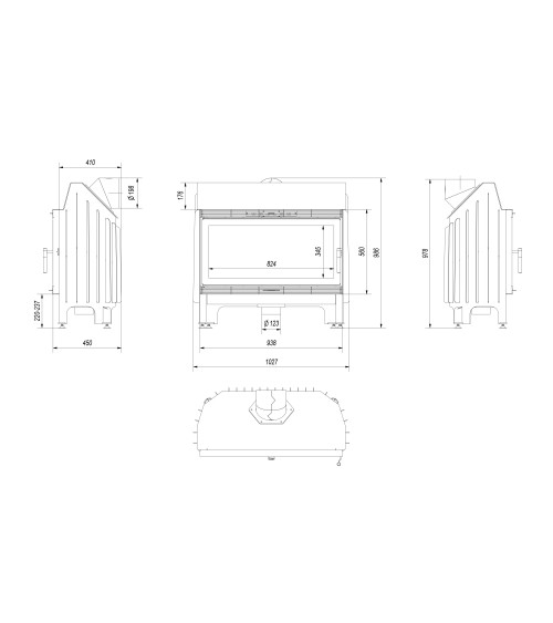 Insert cheminée BLANKA 910 14 KW
