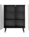 Grand buffet WILLOW 104 cm chêne et noir