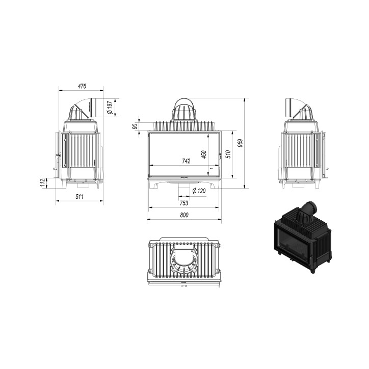 Insert cheminée FRANEK 14