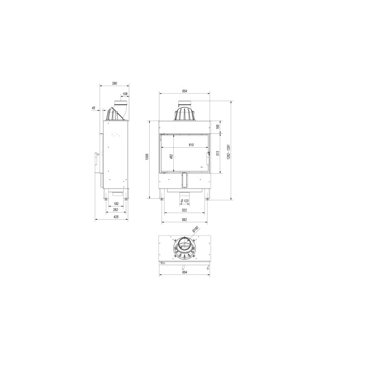 Insert cheminée LUCY 12 SLIM