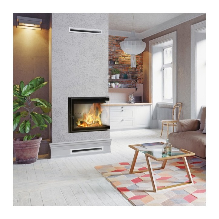 Insert cheminée LUCY 12 BS SLIM vitre à droite