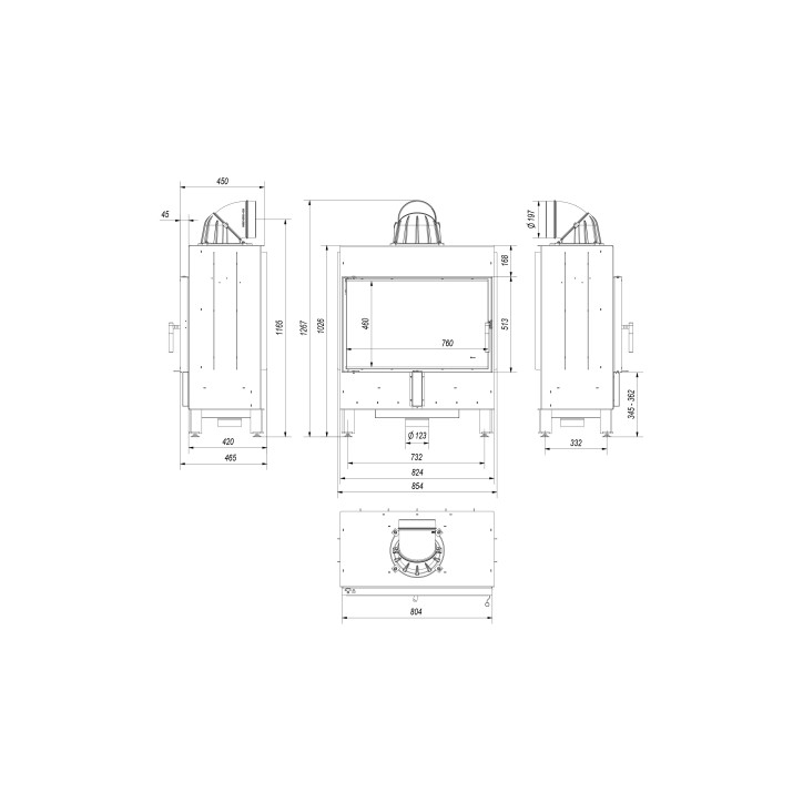 Insert cheminée LUCY 14 Insert cheminée LUCY 14