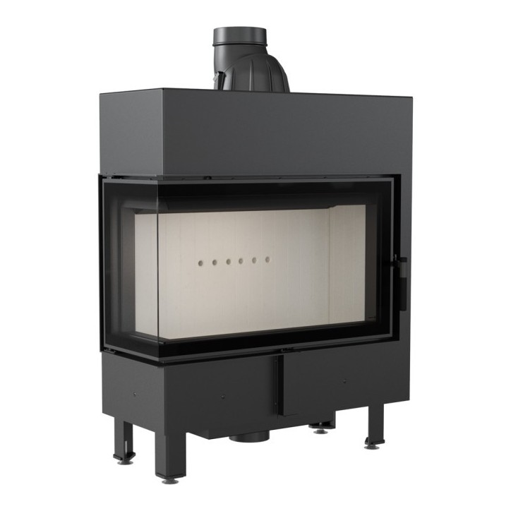 Insert cheminée LUCY 14 SLIM BS vitre à gauche