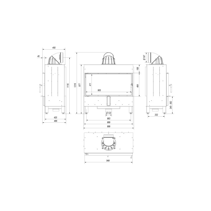 Insert cheminée LUCY 16 Insert cheminée LUCY 16