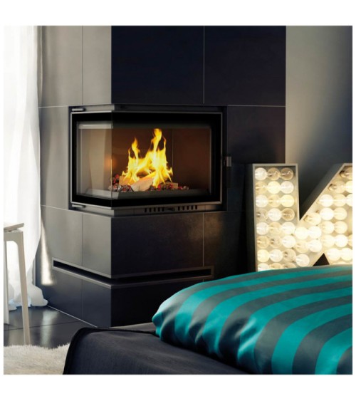 Insert cheminée MAJA 8 BS DECO vitre à gauche