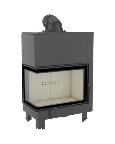 Insert cheminée MBA 17 BS vitre à gauche + 4 bouches recuperateur