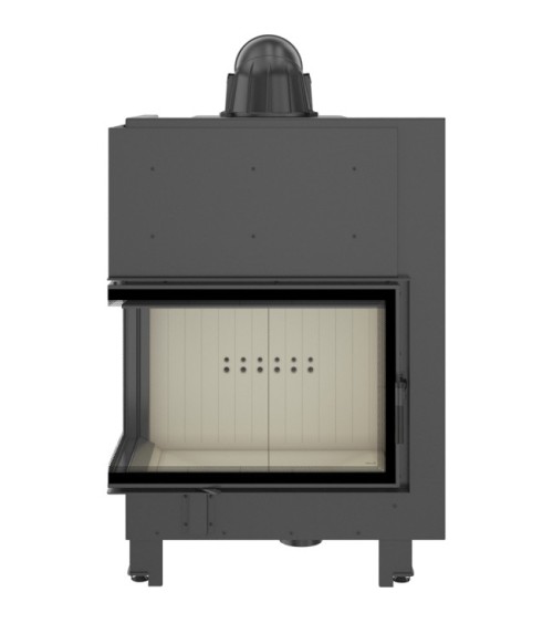 Insert cheminée MBA 17 BS vitre à gauche + 4 bouches recuperateur