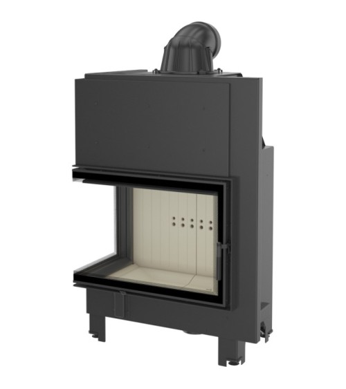 Insert cheminée MBA 17 BS vitre à gauche + 4 bouches recuperateur